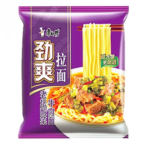 Локшина швидкого приготування Яловичина з ароматною квашеною капустою Instant Noodle Kang Shifu 康师傅, 100 г