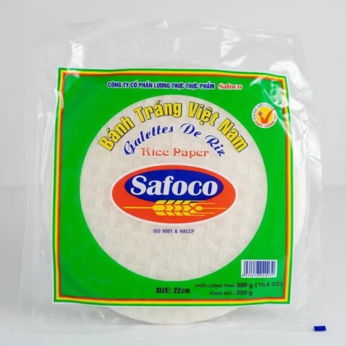越南safoco春卷皮透明米纸薄饼米皮超薄水晶卷饼皮春饼卷油炸家用300g