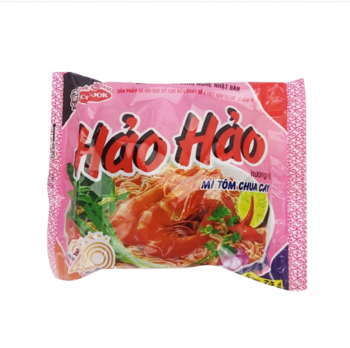 进口越南好好方便面 haohao虾面酸辣味速食快餐泡面干脆面75g