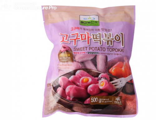 CHILKAB【紫薯夹心年糕条】韩国进口七甲紫地瓜夹心年糕米条 500g