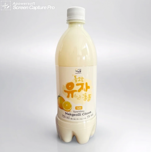 麴醇堂韩国原瓶进口果味玛克丽米酒3%vol 柚子味750ml
