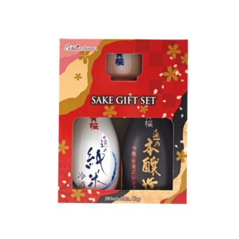 Кизакура саке набор (2 бутылки и 1 чашка), 180 мл 15%