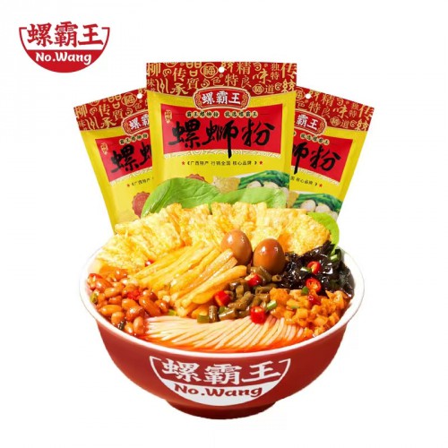  LUO BA WANG Рисовая лапша 335г суп база с речными улитками
