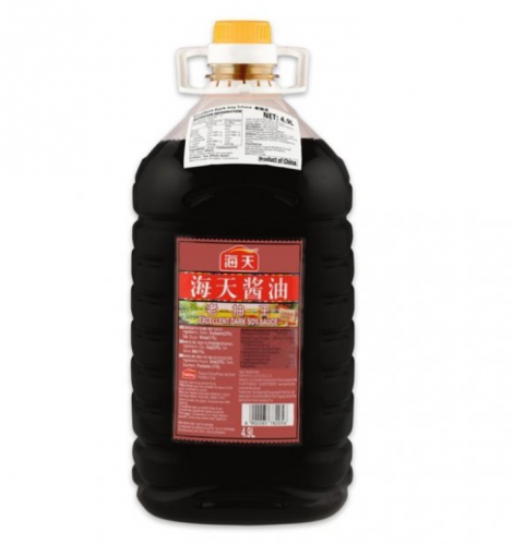 海天老抽王酿造酱油4.9L商用餐饮装炒菜红烧上色大桶装调味品酱油