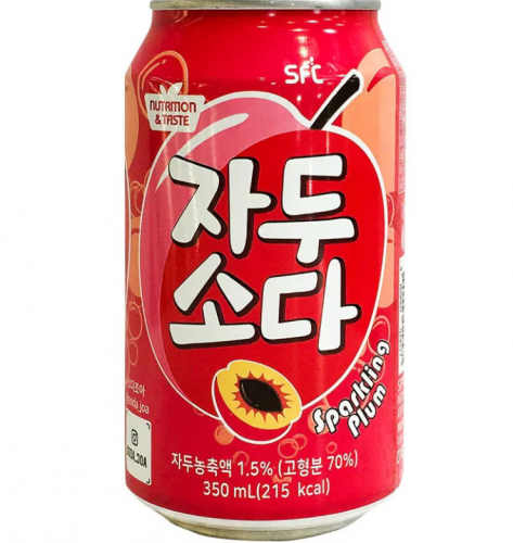 韩国碳酸饮料 红杏Plum SFCBIO 350 毫升