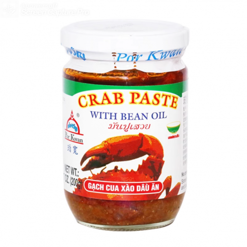 Крабовая паста в соевом масле Por Kwan Crab's paste with bean oil seasoning sauce Таиланд 200g