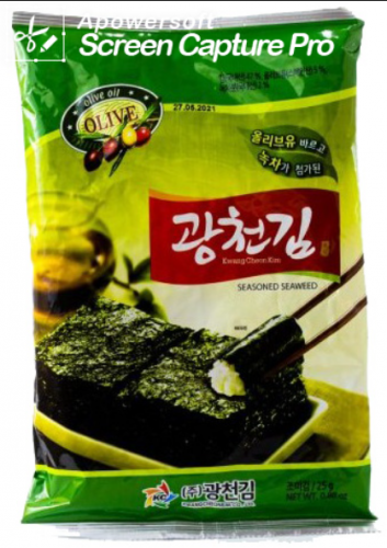 Kwang 韩国调味海苔橄欖油綠茶口味25g