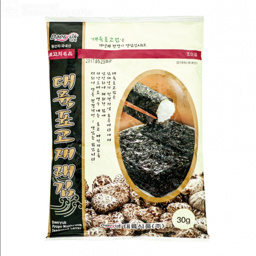 Традиційний корейський Водорості нори Daeryuk Грибний смак Shiitake 30g