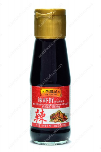 Острый соевый соус со вкусом морепродуктов Lee Kum Kee hot shrimp flavored seasoned soy sauce, 115 мл