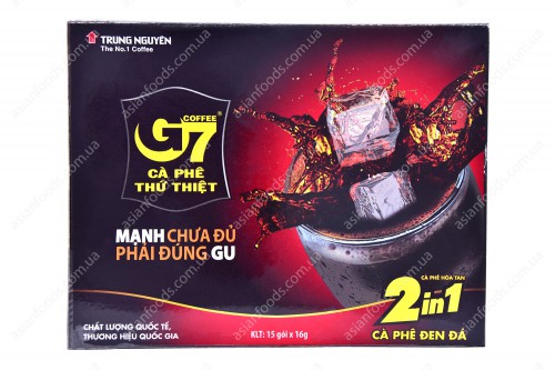 Вьетнамский натуральный растворимый кофе G7 Trung Nguyen Coffee Ca Phe Duong, 15х16 гр.