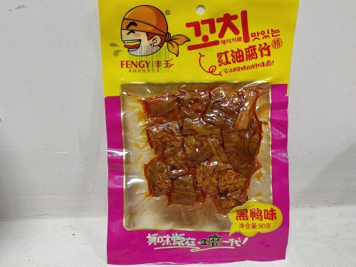 红油腐竹 黑鸦味8090后怀旧网红小豆皮零食小吃休闲食品 90g