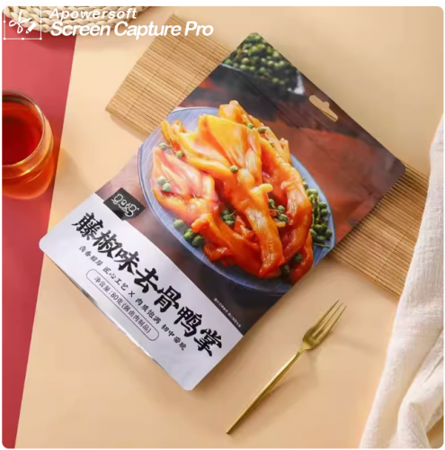 马马妈藤椒味去骨鸭掌爽辣鸭爪卤味下酒菜休闲零食品 80g