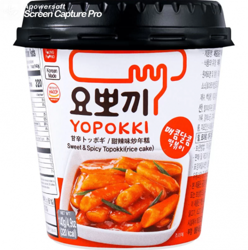 甜辣味炒年糕 桶装 Yopokki 140g