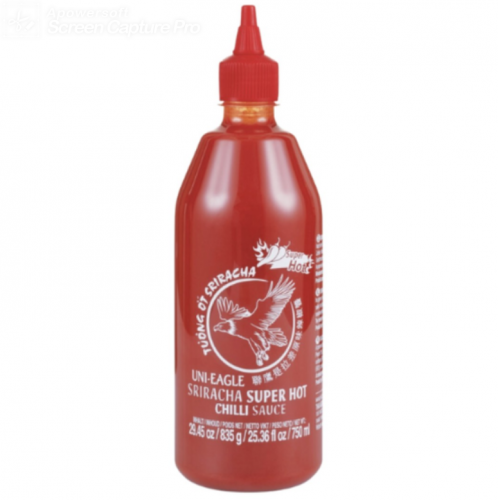 Соус Шрірача гострий чилі (70% чилі) Sriracha Uni-Eagle 835g