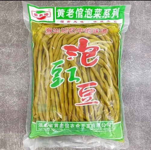 黄老倌泡缸豆1kg大袋酸豆角脆爽开胃泡菜下饭菜长豆角商用