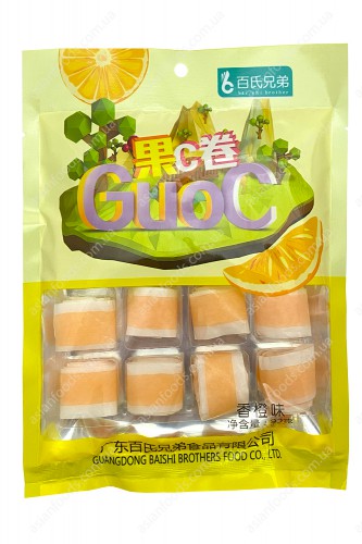 Фруктовые жевательные рулетики с апельсиновым вкусом GuoC