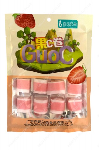 GuoC草莓味水果卷糖