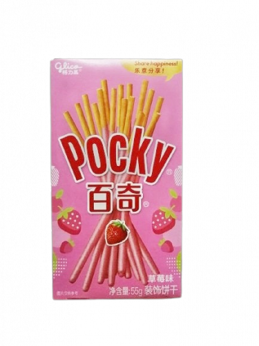 Палички Pocky з полуничним смаком