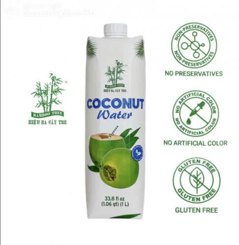Кокосова вода 100% “Bamboo Tree” 1л